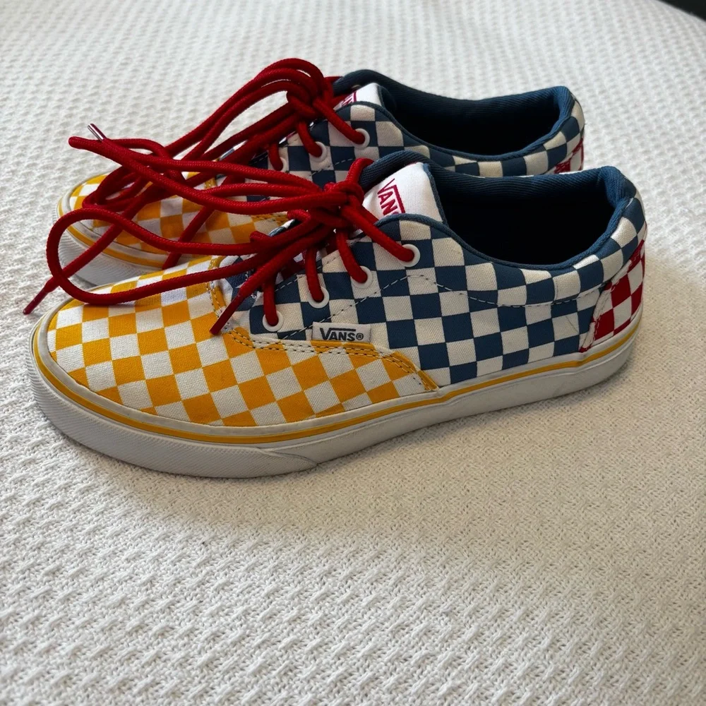 Vans Doheny Checkerboard Canvas Lace Up Sneakers Multi NEW size‎ 4.5